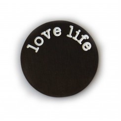 Love Life Plate - Black Tone